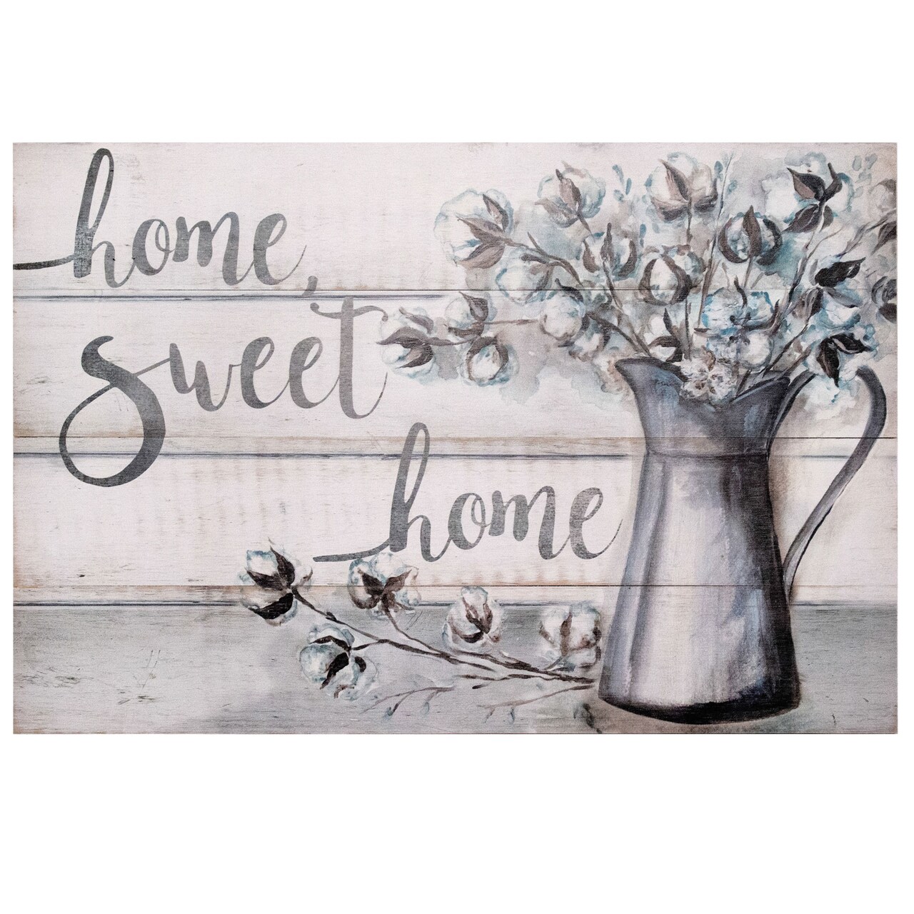Farmhouse Cotton Home Sweet Home by Tre Sorelle Studios Wood Wall Art 18" x 12"